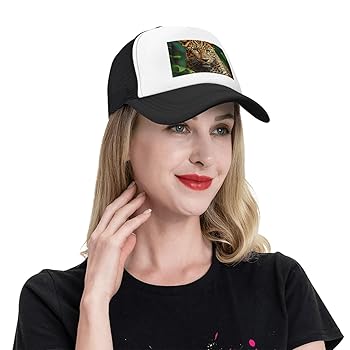 Trucker Hats Wild Leopard Animal Printing Mesh Baseball Cap